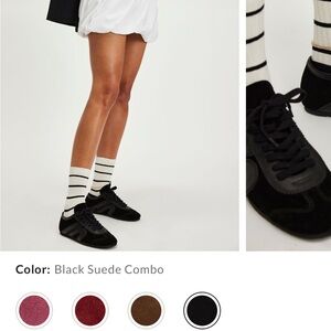 Suede black sneakers